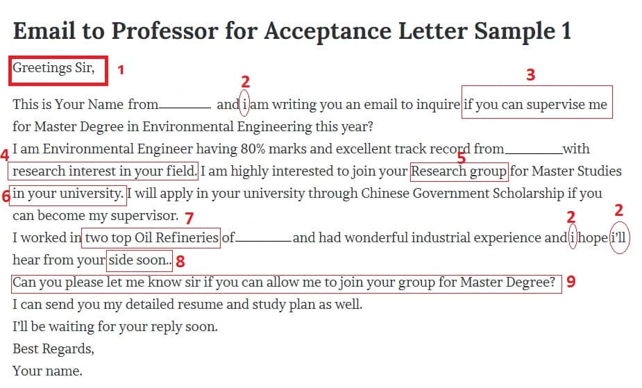 Email Sample To Professor For Acceptance Letter Onvacationswall
